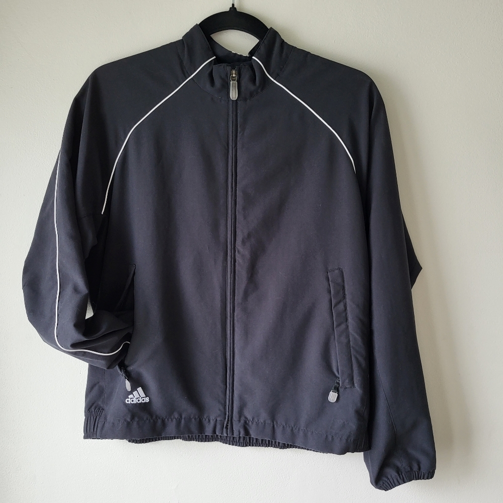 Adidas Climaproof athleisure black zip up lightweight jacket.  Size S